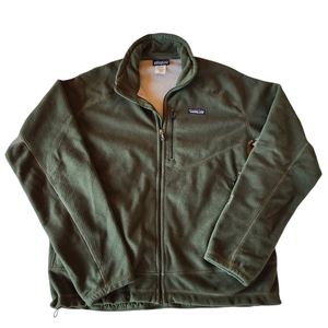 Patagonia Men's Green Fleece Jacket Sweater Zip-Up Size Large